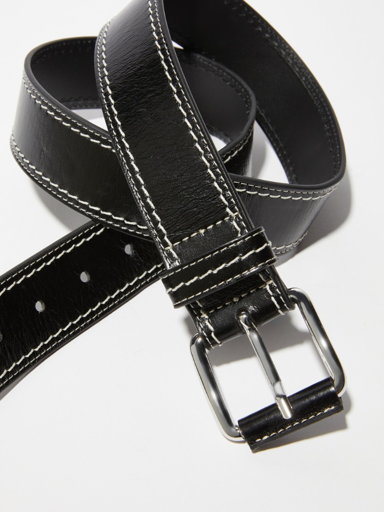 Ceinture en cuir surpiqué - MAX&Co. - 2