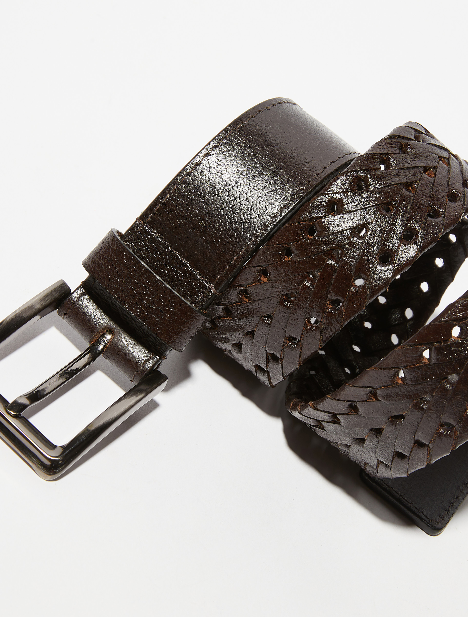Perforated leather belt - CHOCOLATE - MAX&Co. - 2