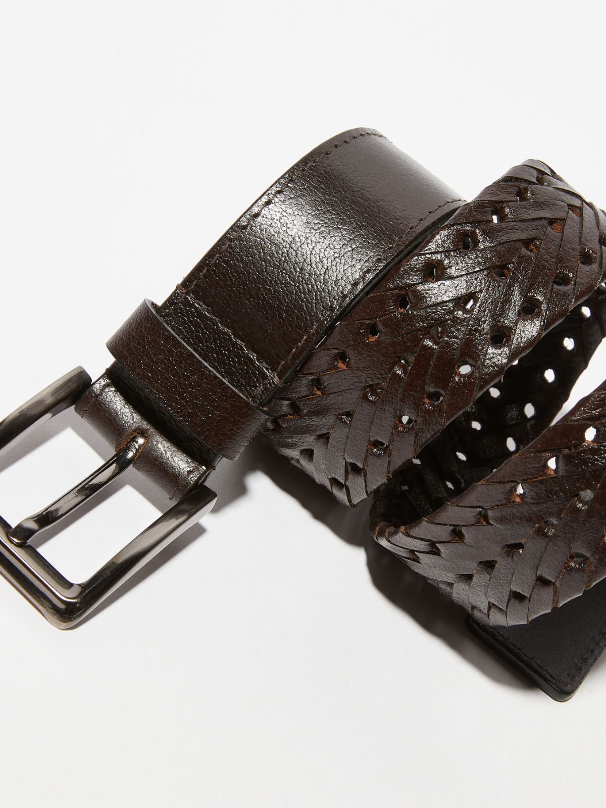 Perforated leather belt - CHOCOLATE - MAX&Co. - 2