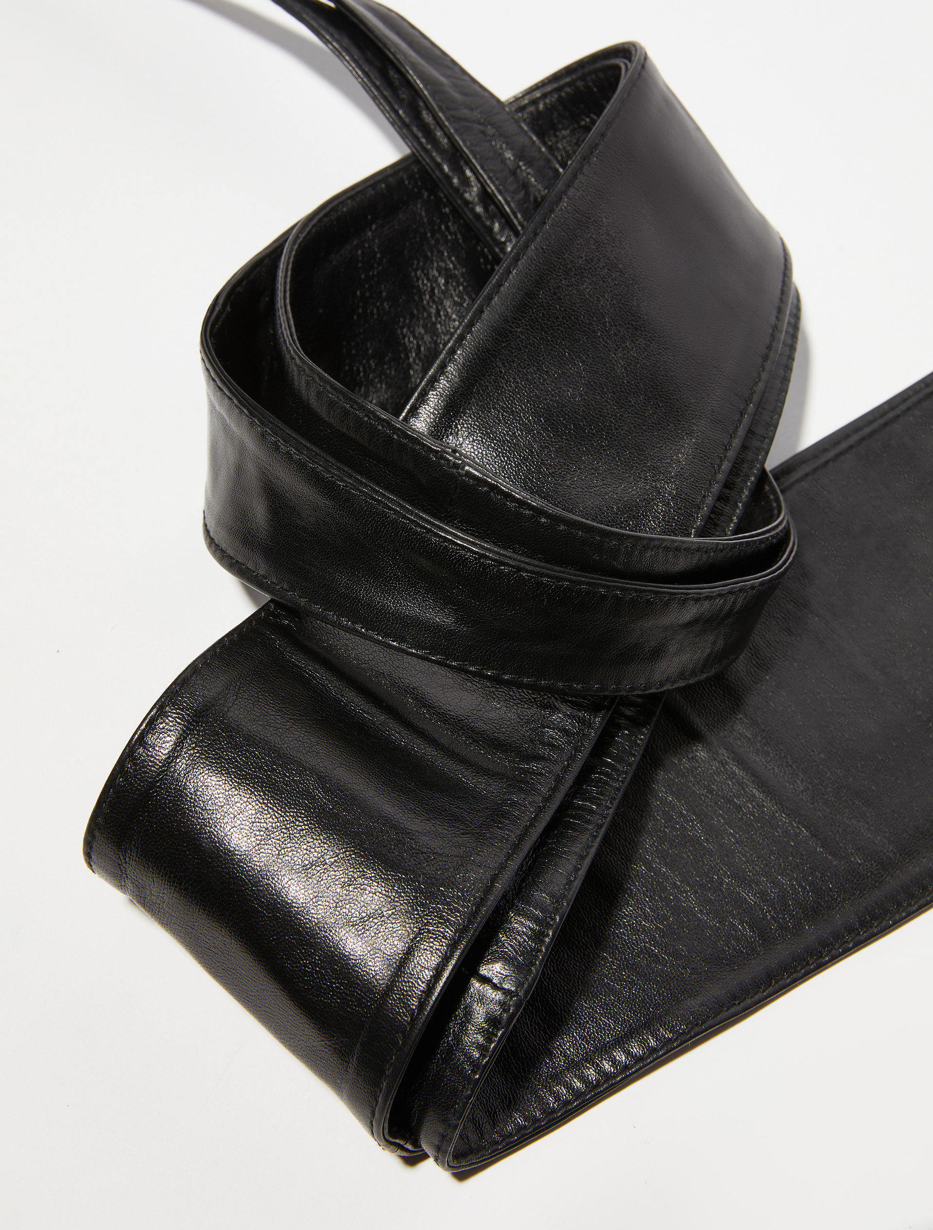 Nappa leather obi belt - BLACK - MAX&Co. - 2