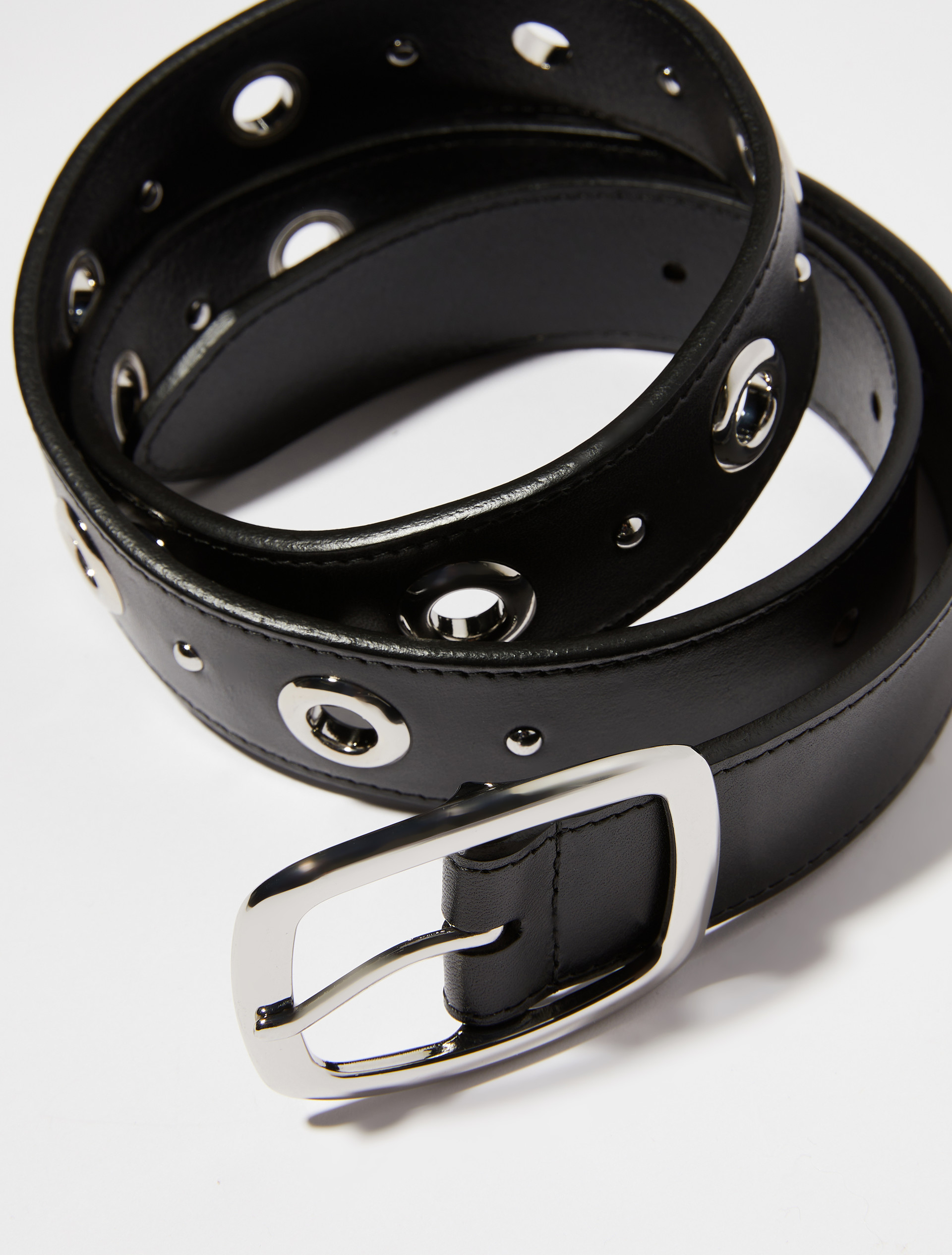 Cintura in pelle con occhielli, nero | MAX&Co. Cintura in pelle con occhielli - NERO - MAX&Co. - 2