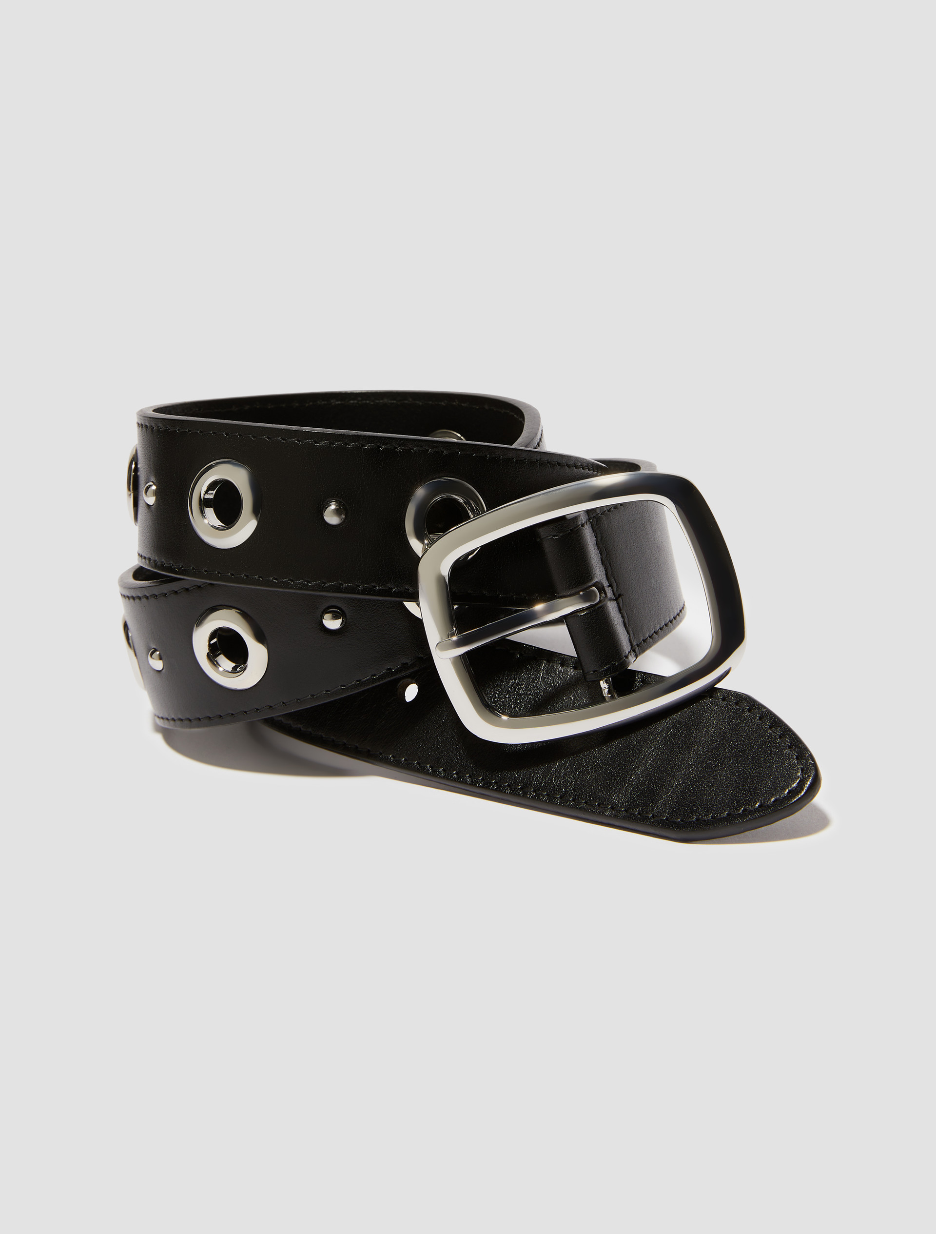 Cintura in pelle con occhielli, nero | MAX&Co. Cintura in pelle con occhielli - NERO - MAX&Co.