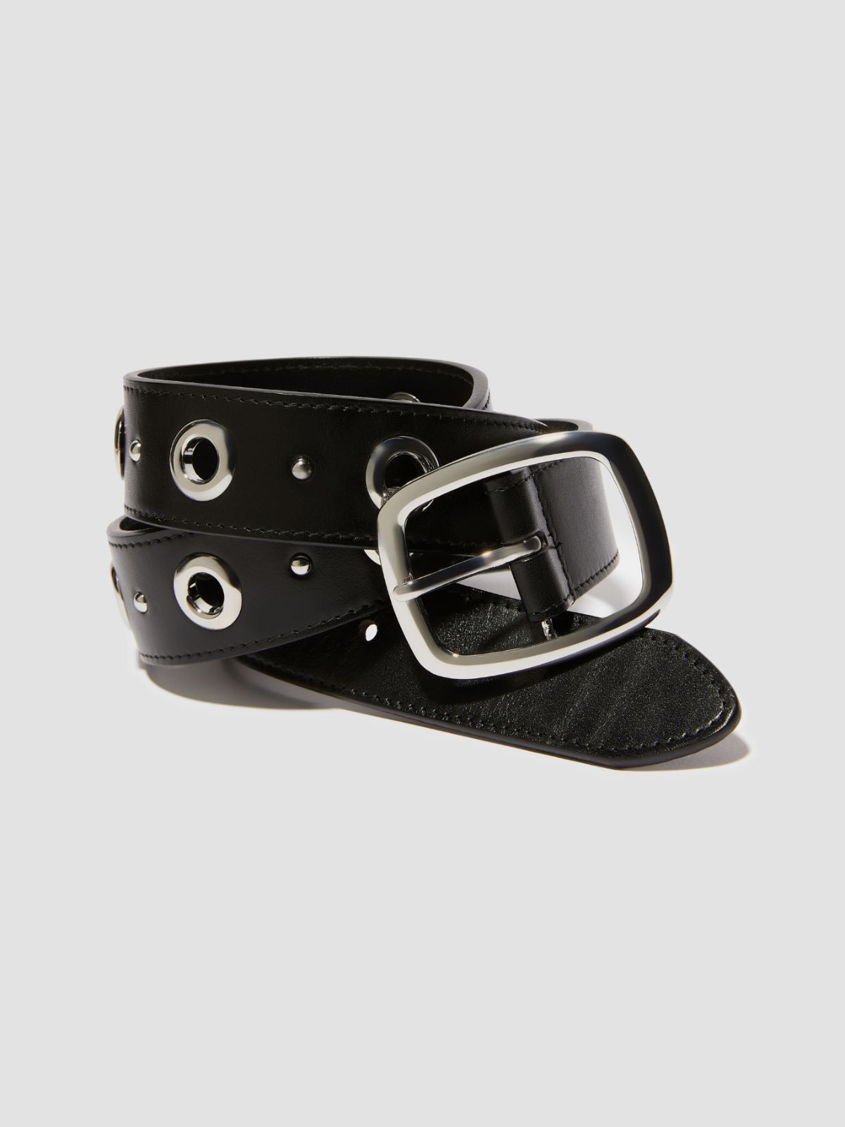Cintura in pelle con occhielli, nero | MAX&Co. Cintura in pelle con occhielli - NERO - MAX&Co.