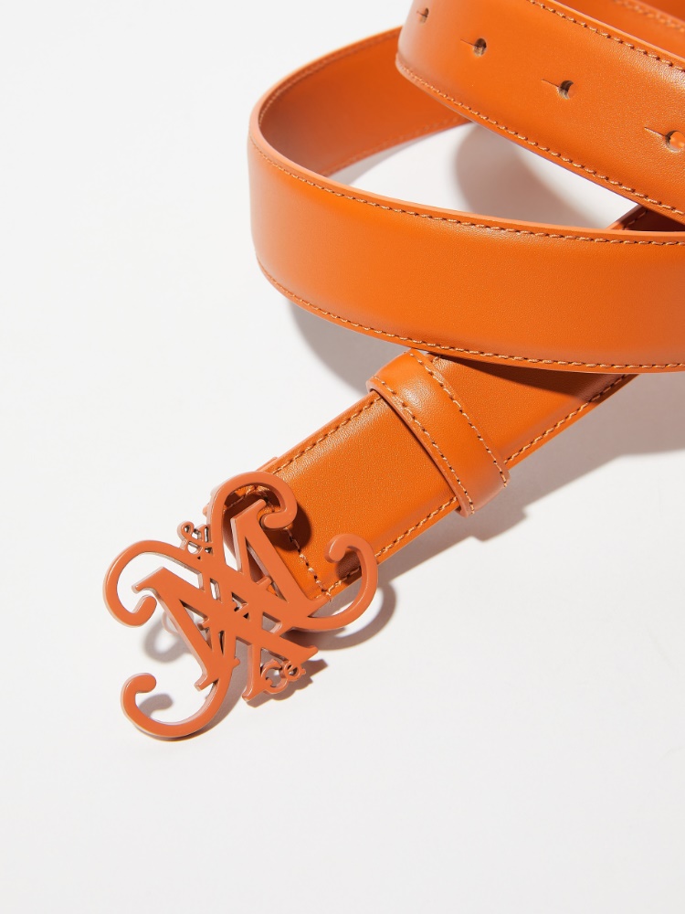 Ceinture en cuir à boucle avec emblème - MAX&Co. - 2