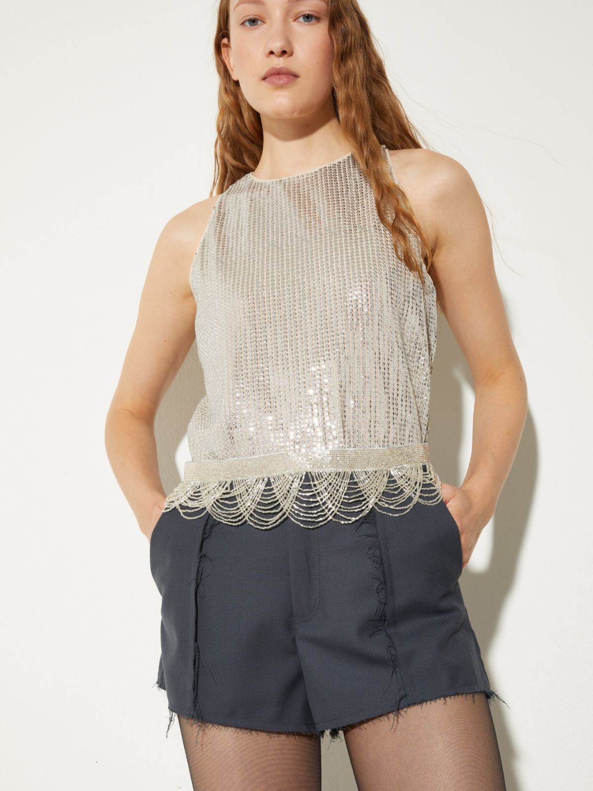 Bead and grosgrain belt - SILVER - MAX&Co. - 3