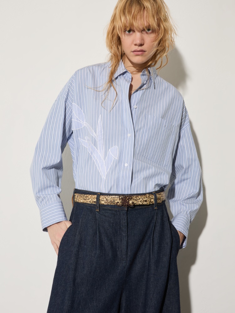 Ceinture en cuir imprimé python avec emblème - MAX&Co. - 3