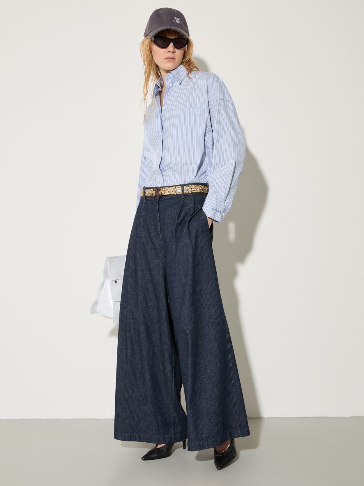 Emblem python-print leather belt - BROWN - MAX&Co. - 4