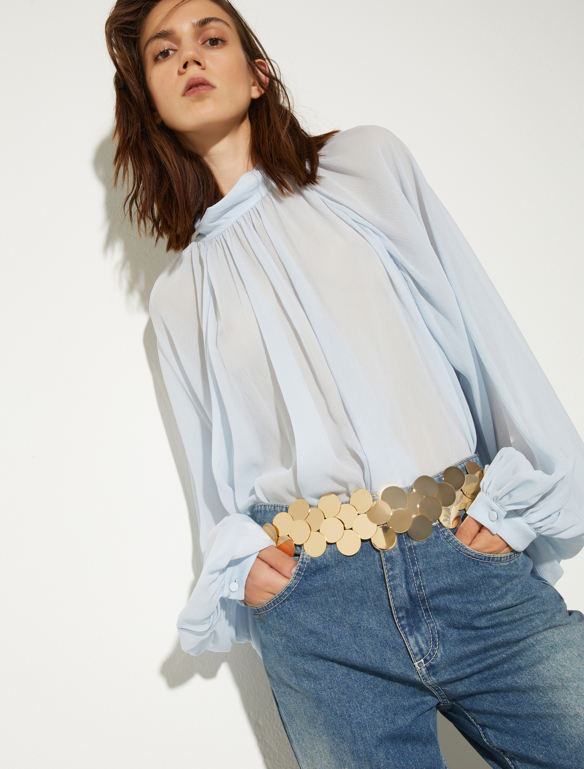 Mirrored metal belt - GOLD - MAX&Co. - 3