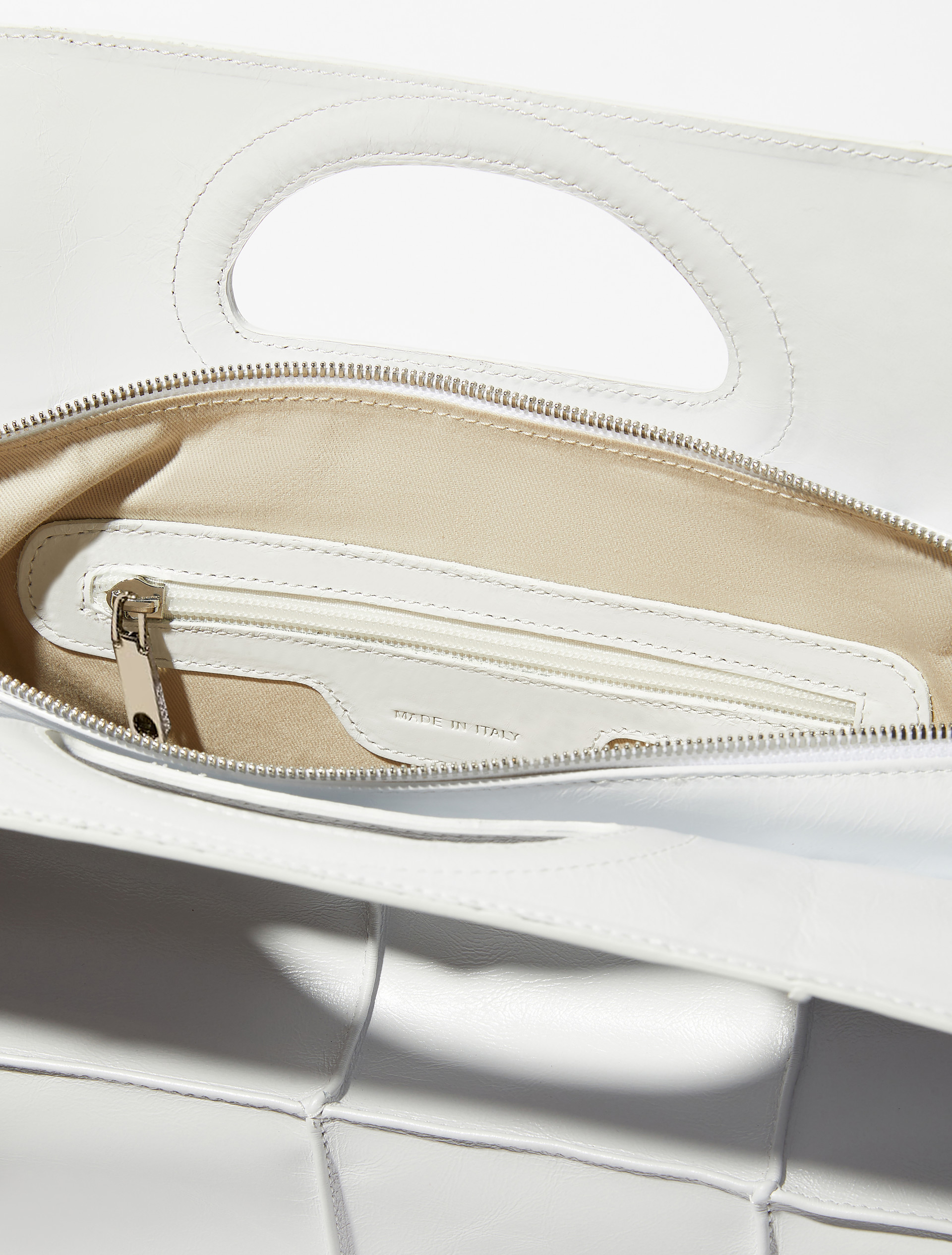 Leather maxi Bookbag - WHITE - MAX&Co. - 4