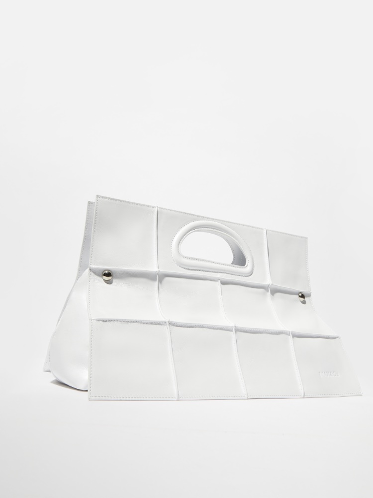 Leather maxi Bookbag - WHITE - MAX&Co.