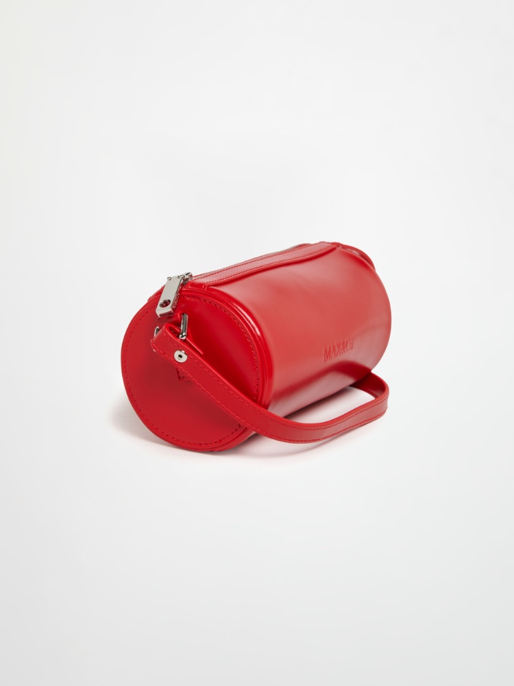 KID coated fabric cylinder bag - RED - MAX&Co.