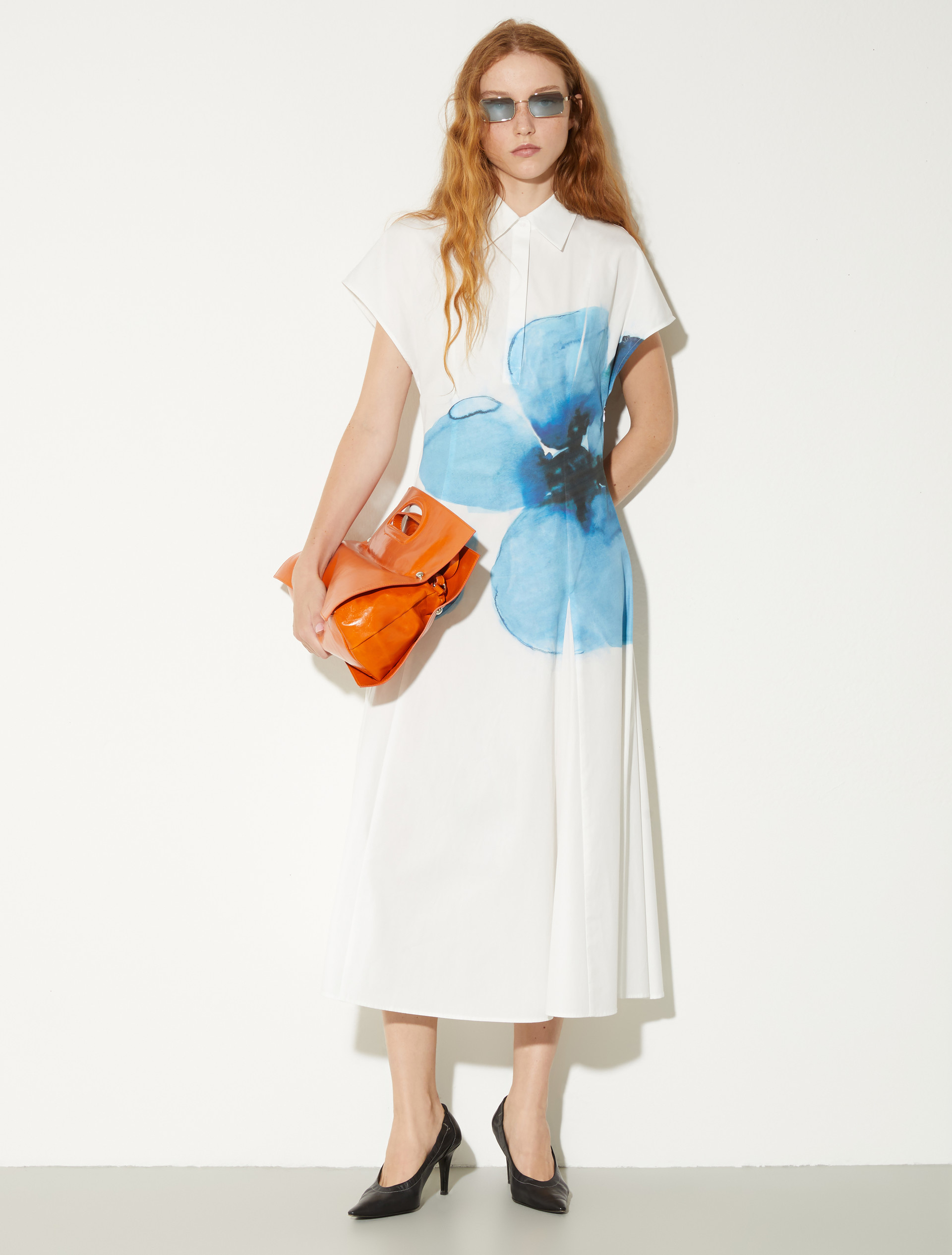 Glossy leather maxi Bookbag, tangerine | MAX&Co. Glossy leather maxi Bookbag - TANGERINE - MAX&Co. - 6