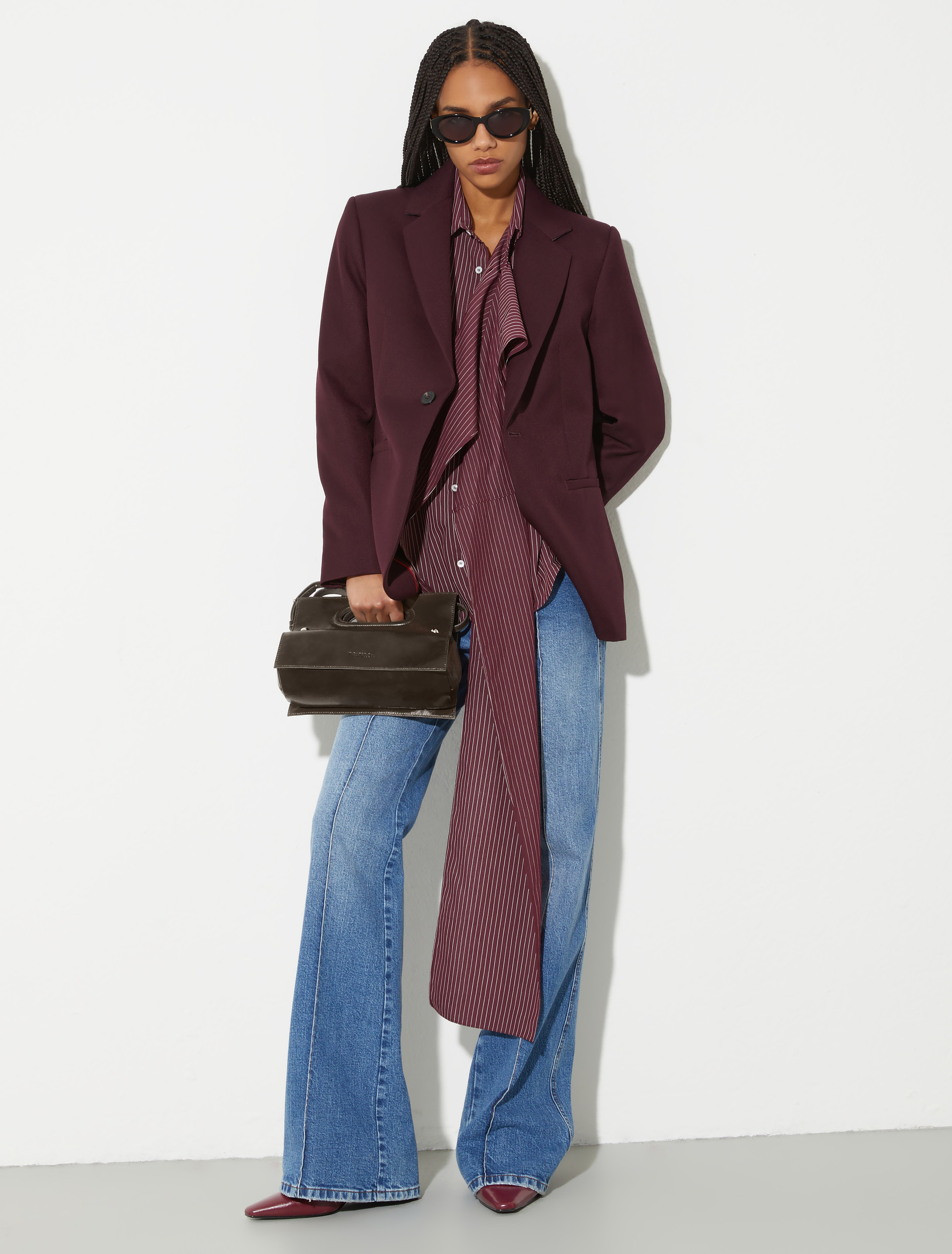 Sac à dos en cuir brillant, gris moyen | MAX&Co. Sac à dos en cuir brillant - GRIS MOYEN - MAX&Co. - 6