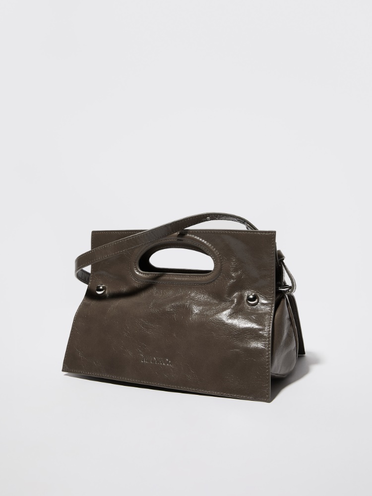 Sac à dos en cuir brillant Sac à dos en cuir brillant - GRIS MOYEN - MAX&Co.