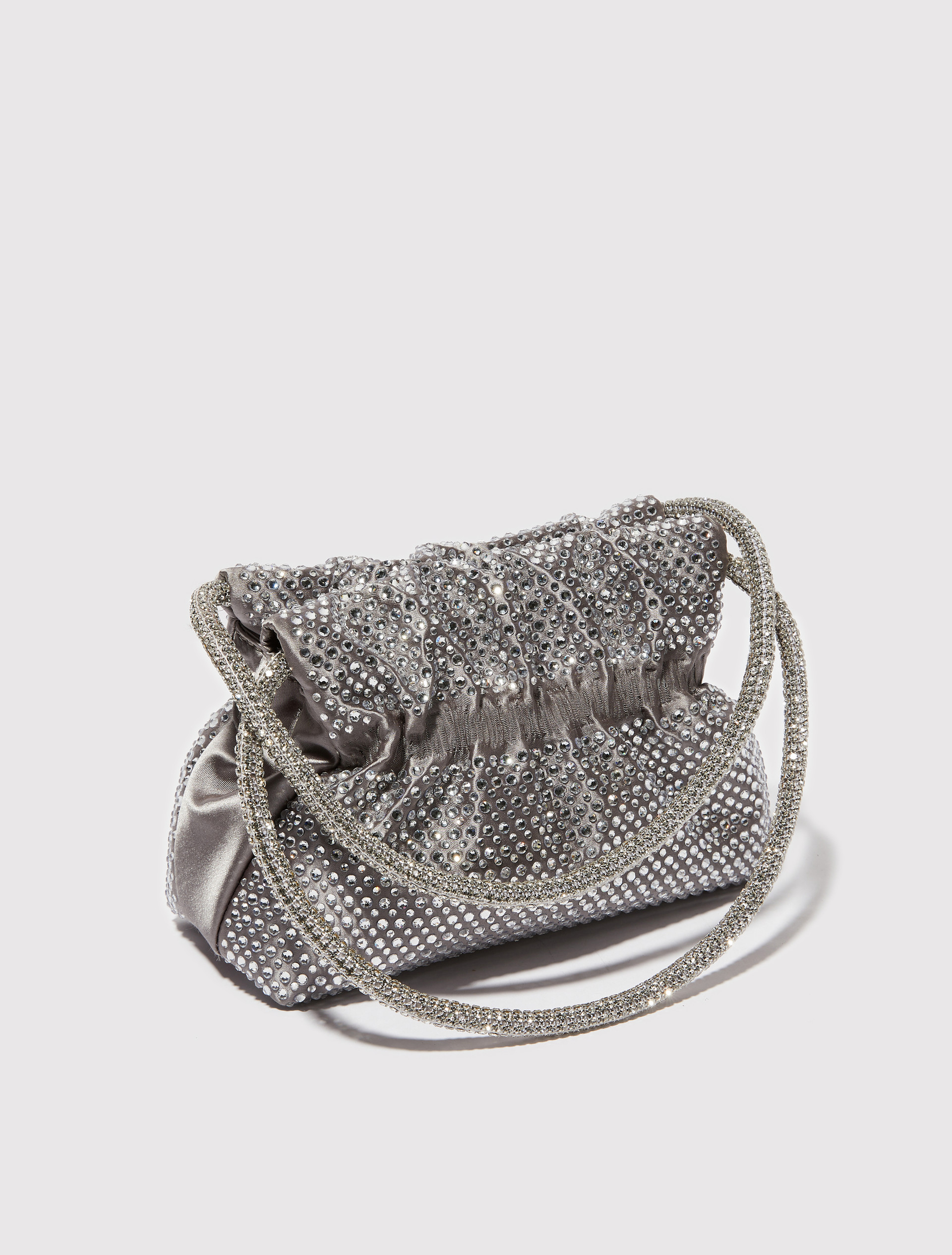 Sac de fête en satin avec strass - GRIS MOYEN - MAX&Co. - 2