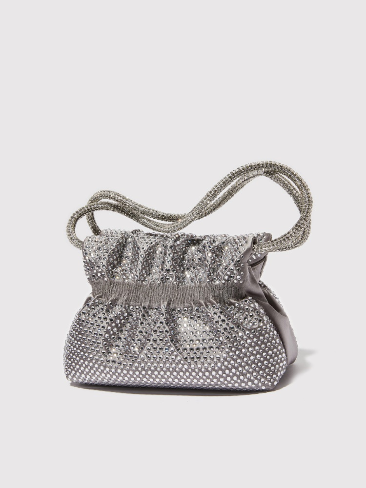 Sac de fête en satin avec strass Sac de fête en satin avec strass - GRIS MOYEN - MAX&Co.