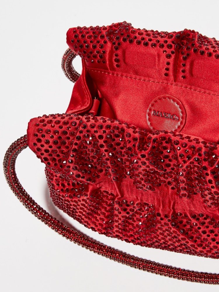 Rhinestone-embellished satin bag - MAX&Co. - 4