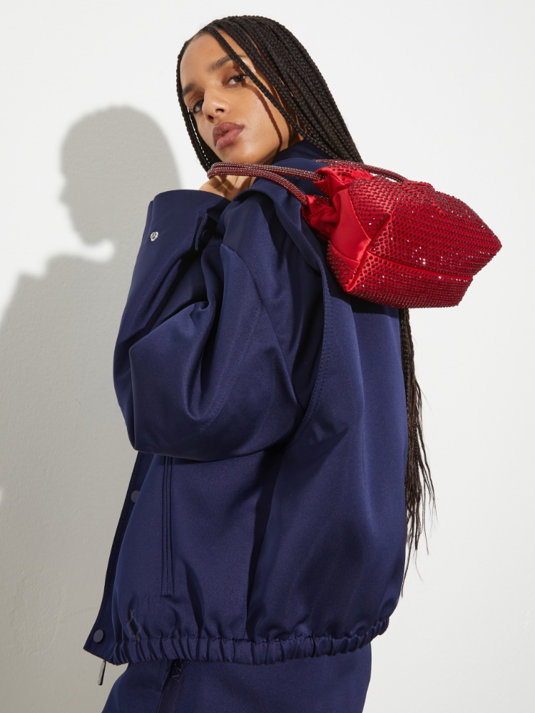 Rhinestone-embellished satin bag - MAX&Co. - 5
