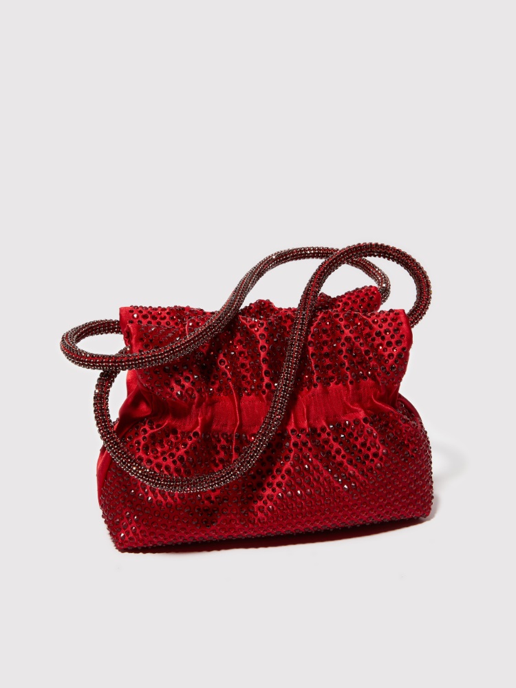 Sac de fête en satin avec strass Sac de fête en satin avec strass - ROUGE - MAX&Co.
