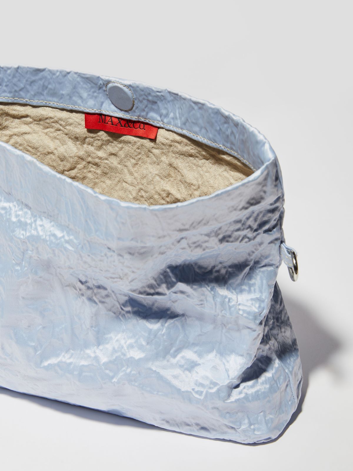 Mouldable satin bag - SKY-BLUE - MAX&Co. - 4