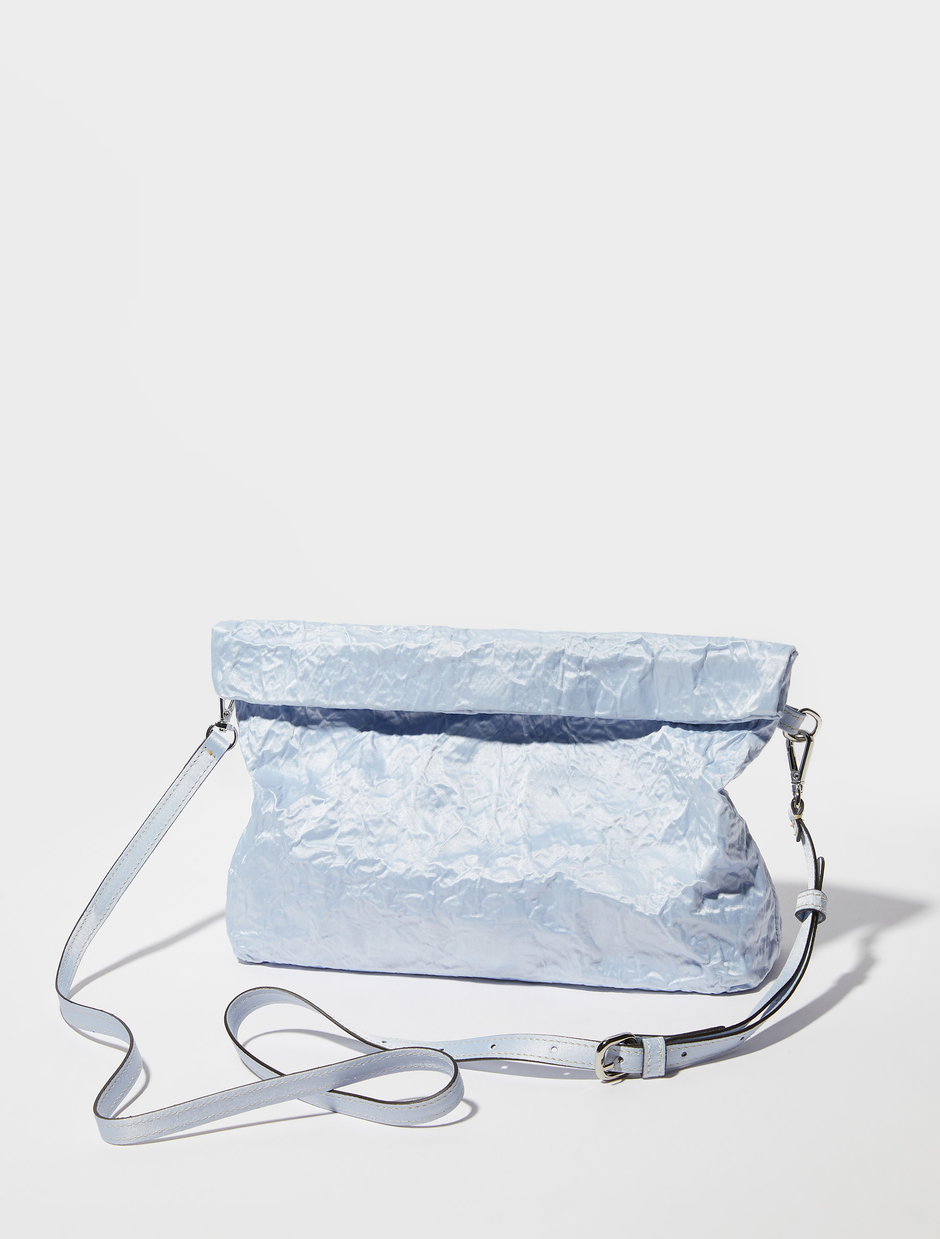 Mouldable satin bag - SKY-BLUE - MAX&Co.