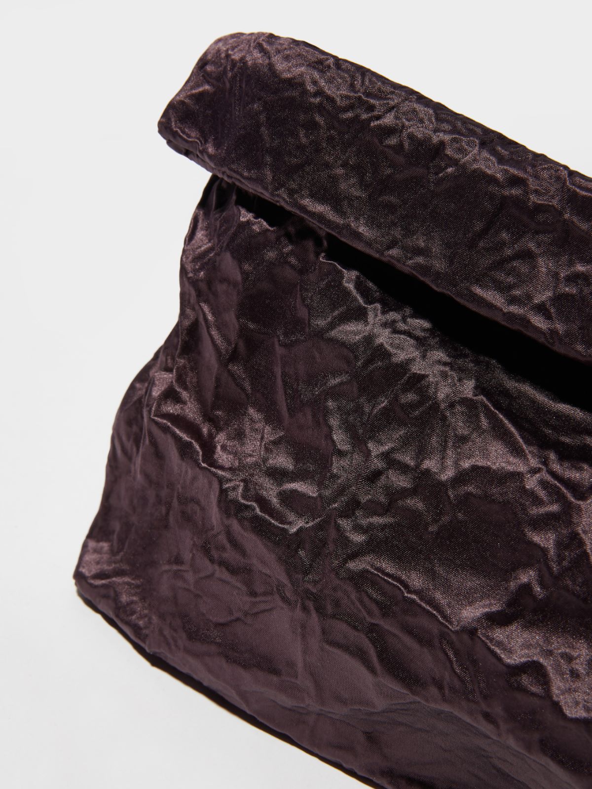 Mouldable satin bag - AUBERGINE - MAX&Co. - 3