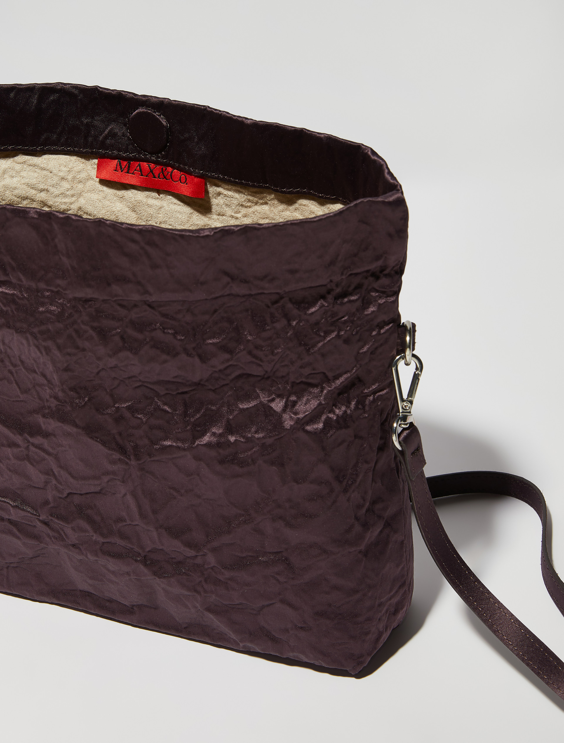 Mouldable satin bag - AUBERGINE - MAX&Co. - 4