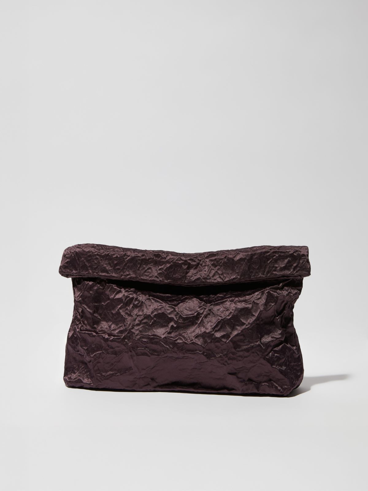 Mouldable satin bag - AUBERGINE - MAX&Co.