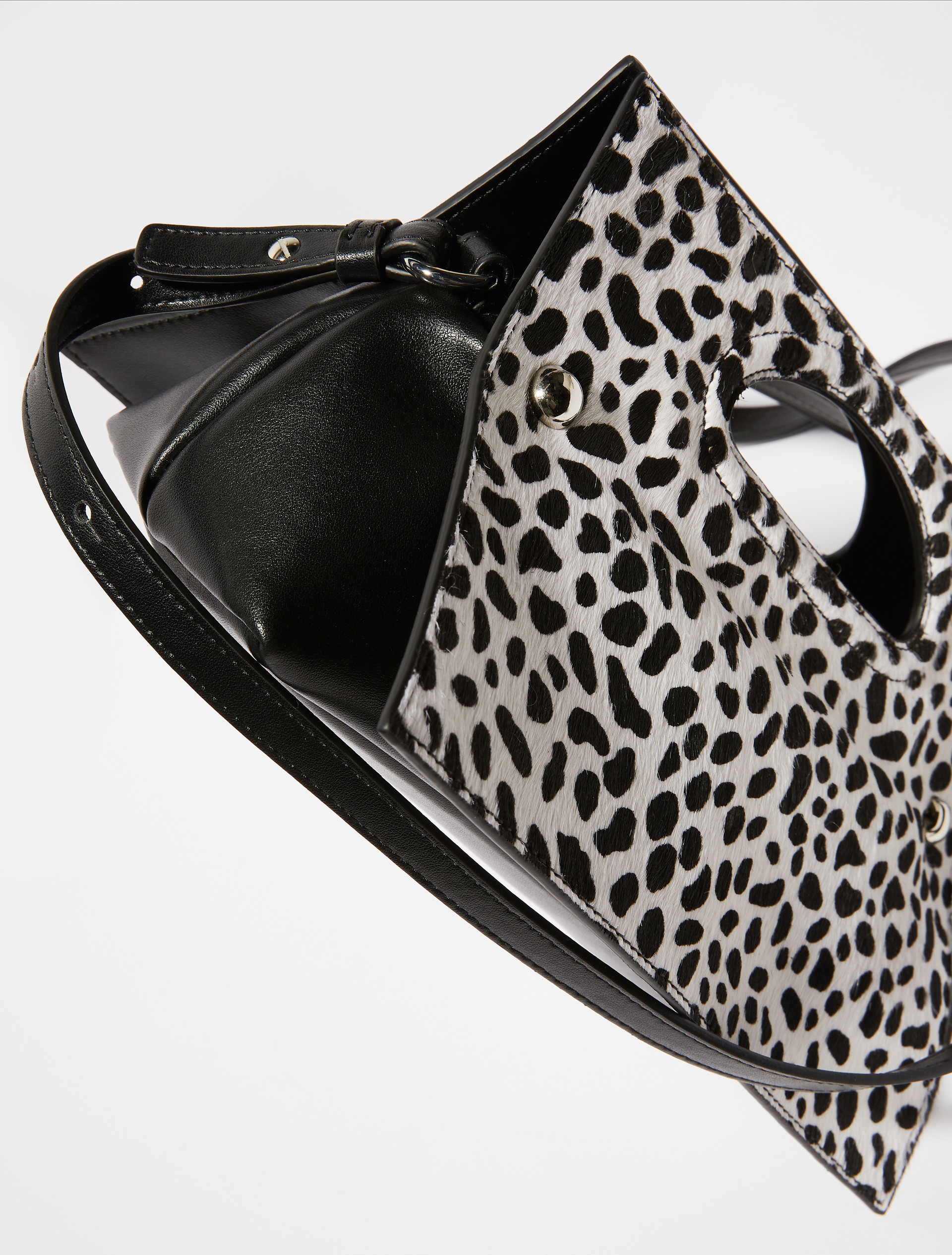 Bookbag calf-hair bag - WHITE BLACK - MAX&Co. - 3