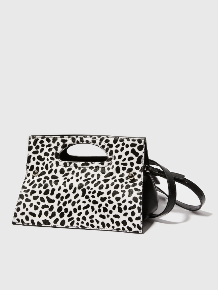 Bookbag calf-hair bag Bookbag calf-hair bag - WHITE BLACK - MAX&Co.