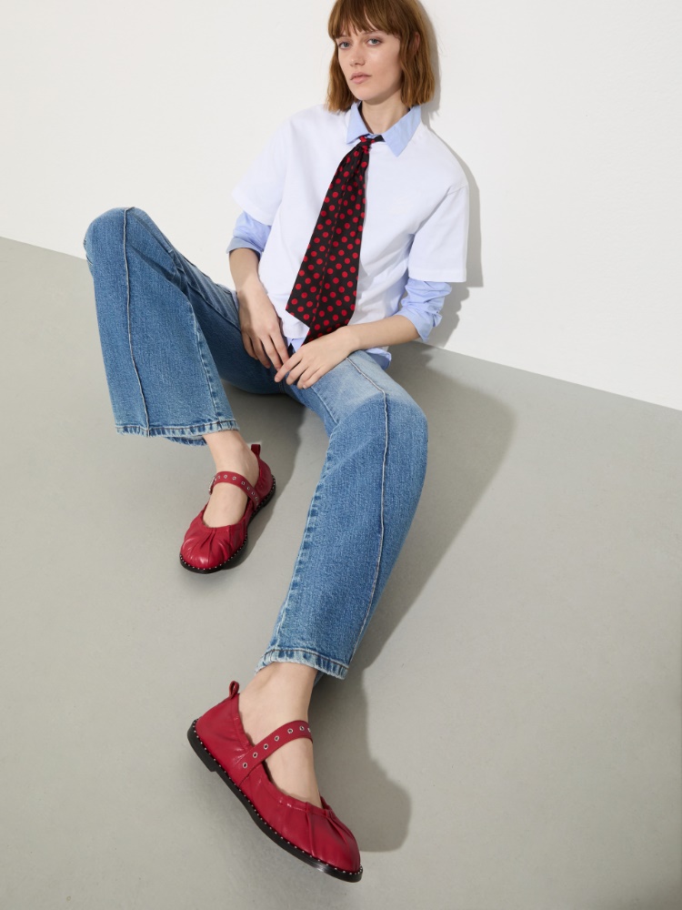 Studded nappa-leather ballet flats - MAX&Co. - 4