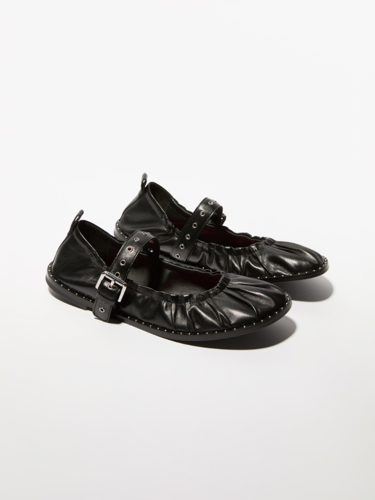 Studded nappa-leather ballet flats - MAX&Co. - 2