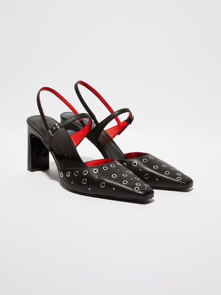 Eyelet-embellished leather pumps - MAX&Co. - 2