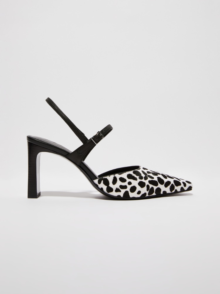 Dalmatian calf-hair pumps - WHITE BLACK - MAX&Co.