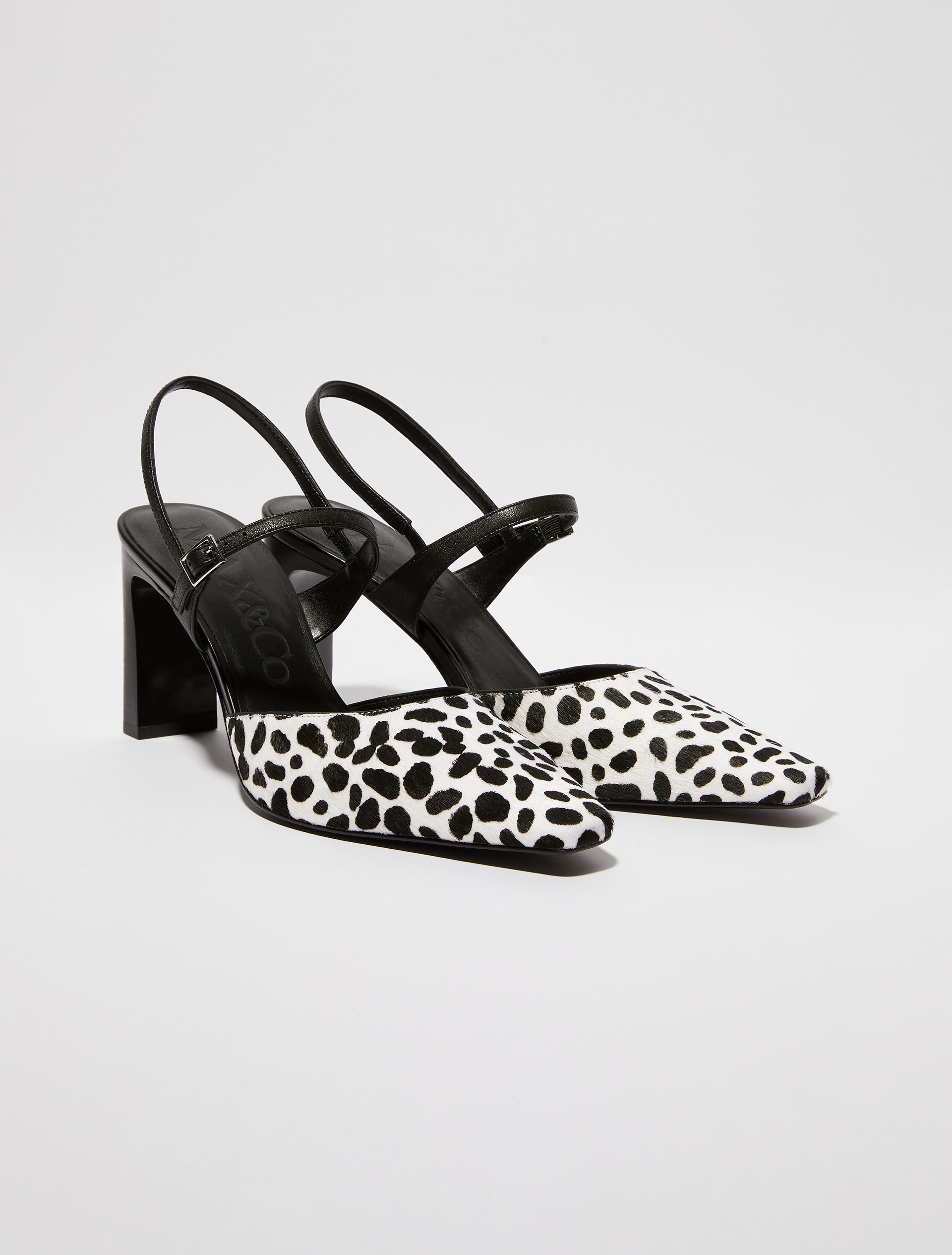 Dalmatian calf-hair pumps, white black | MAX&Co. Dalmatian calf-hair pumps - WHITE BLACK - MAX&Co. - 3