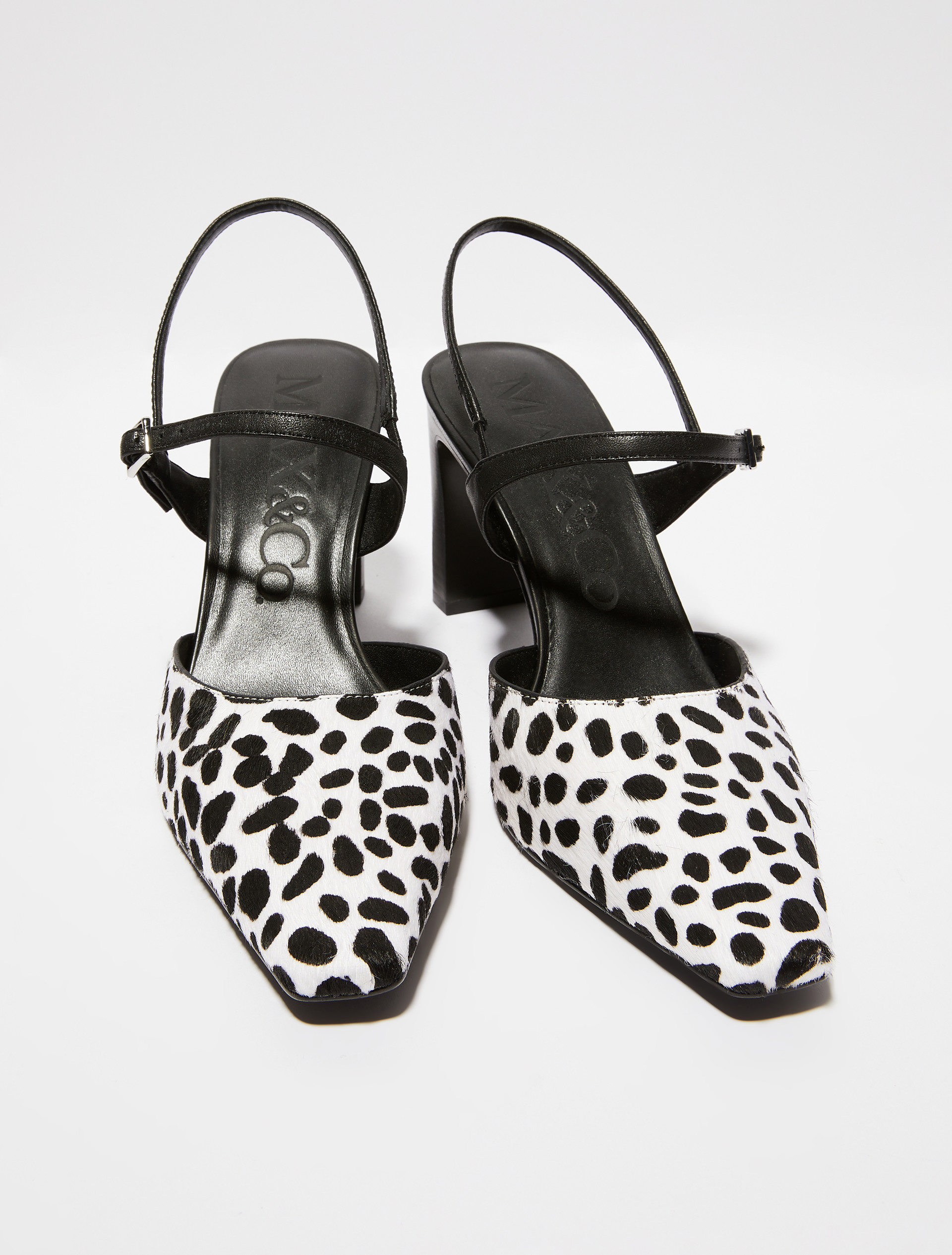 Dalmatian calf-hair pumps, white black | MAX&Co. Dalmatian calf-hair pumps - WHITE BLACK - MAX&Co.