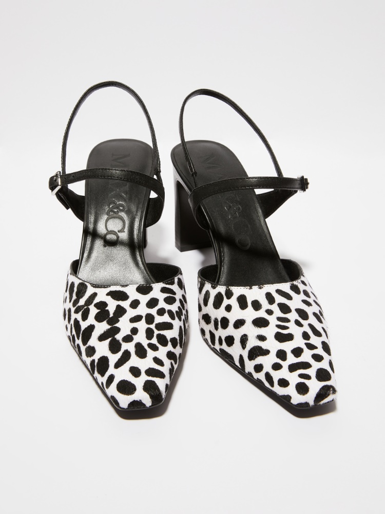Dalmatian calf-hair pumps - WHITE BLACK - MAX&Co.