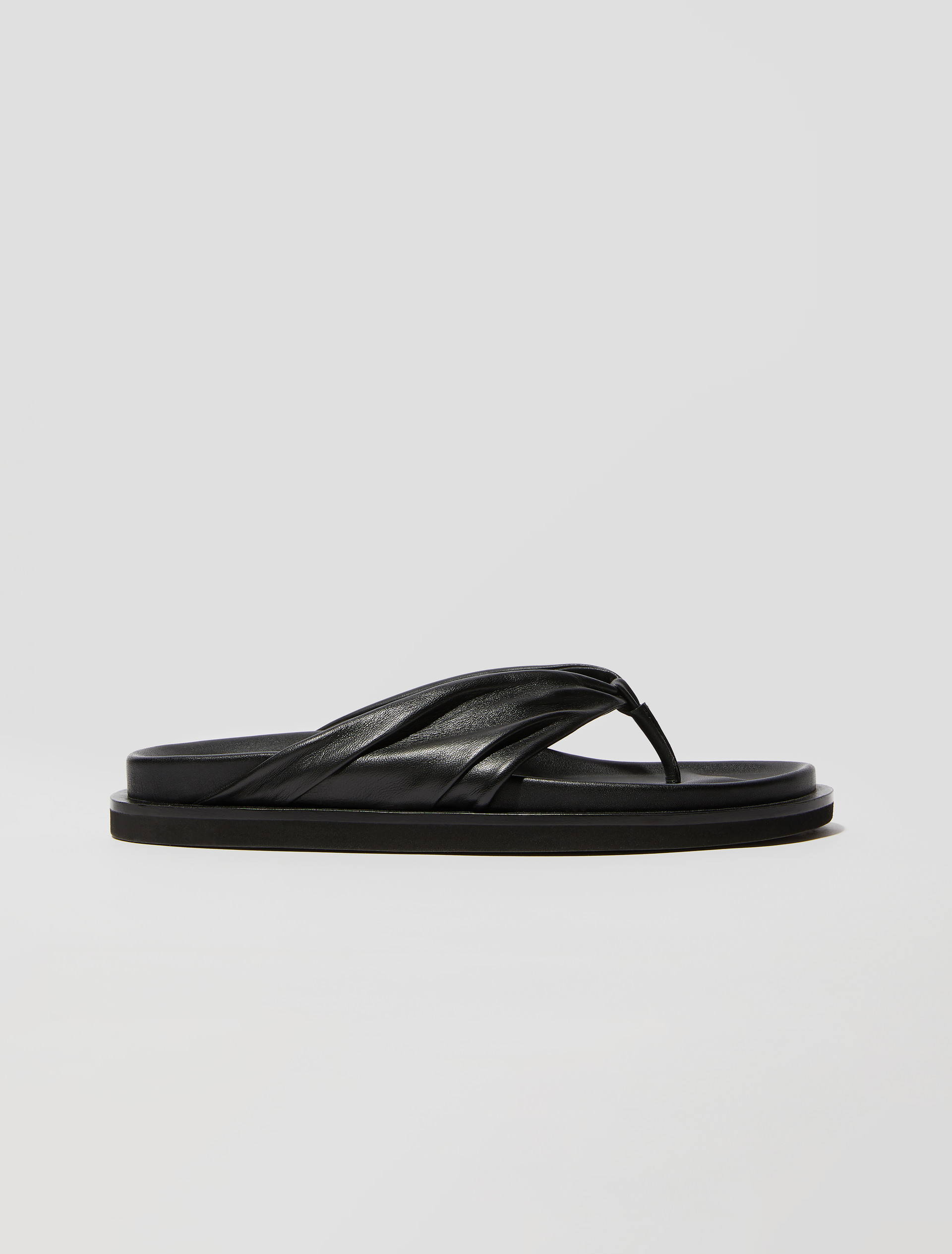 Nappa leather thong sandals - BLACK - MAX&Co. - 2