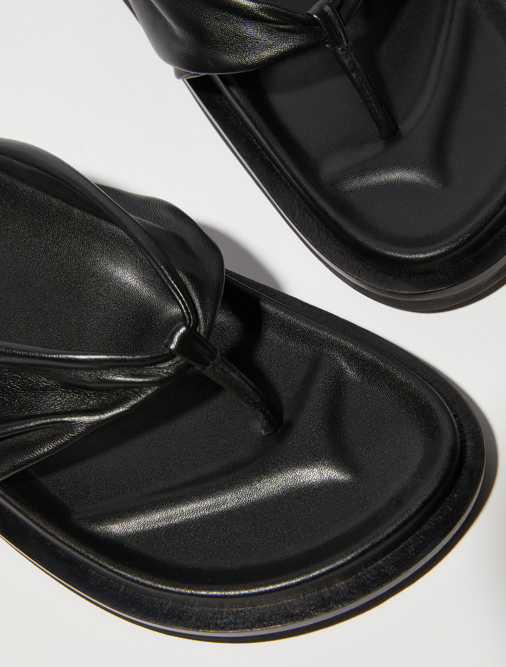 Nappa leather thong sandals - BLACK - MAX&Co. - 4