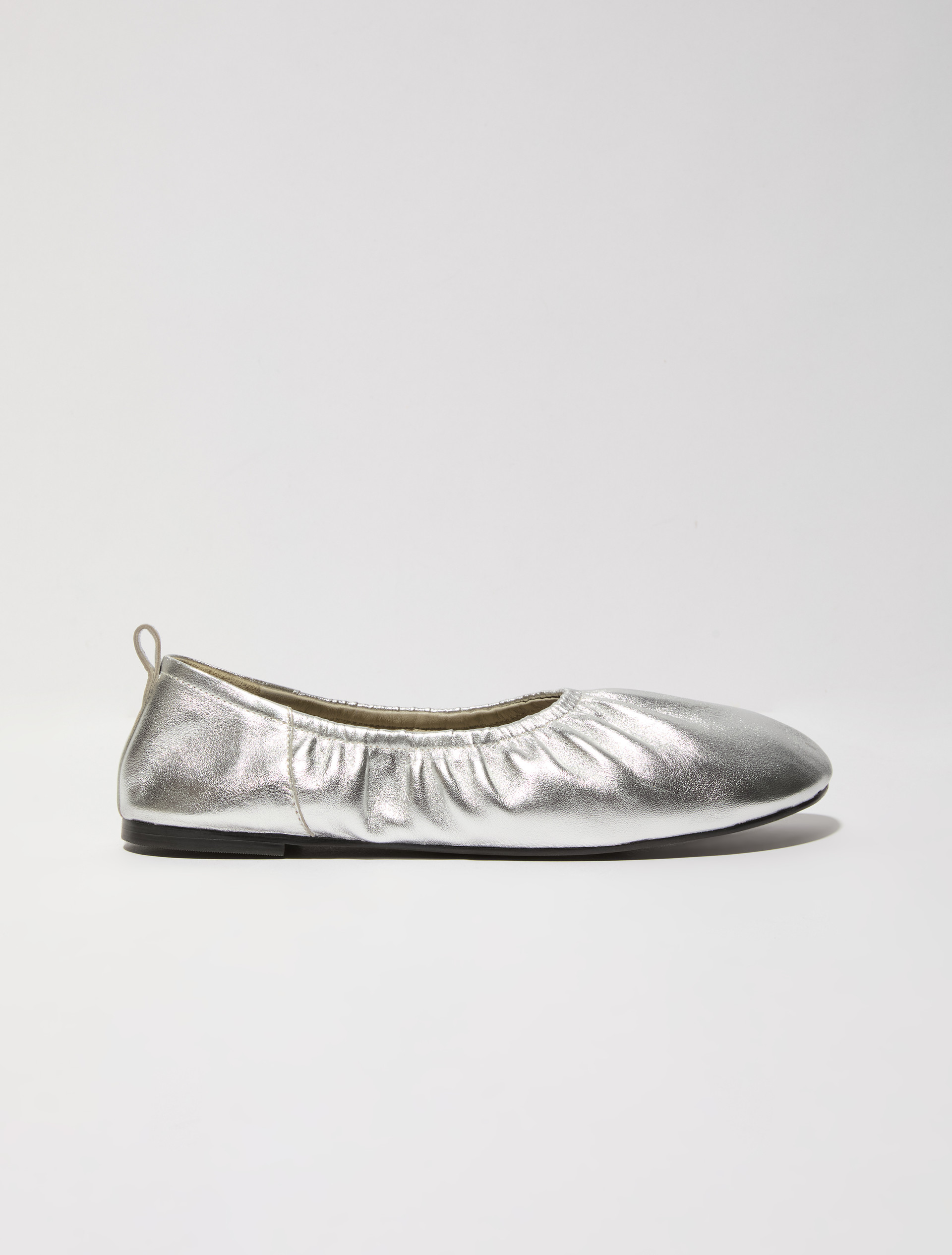Laminated leather ballet flats - SILVER - MAX&Co. - 2