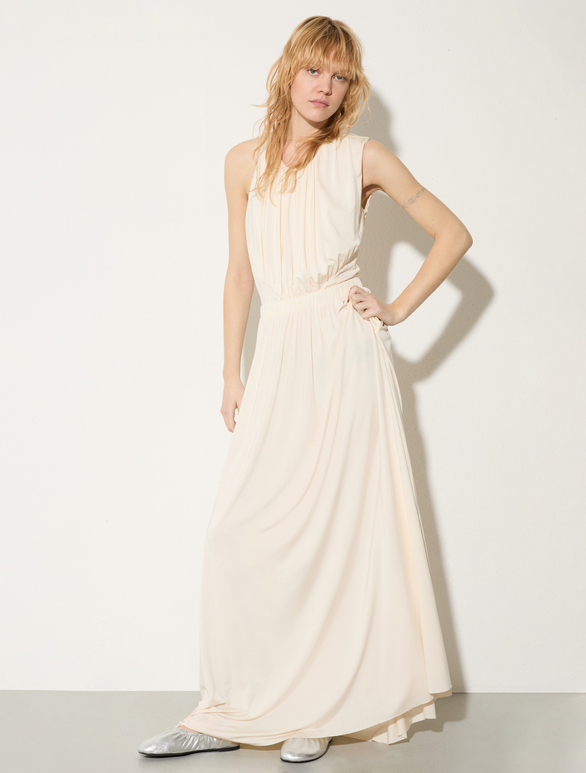 Laminated leather ballet flats - SILVER - MAX&Co. - 6