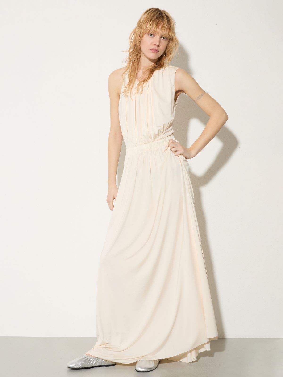 Laminated leather ballet flats - SILVER - MAX&Co. - 6