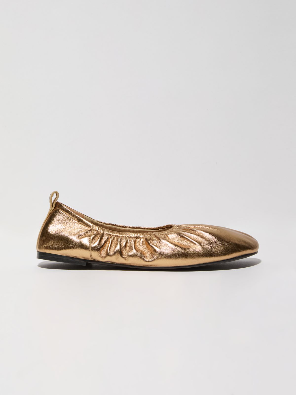 Laminated leather ballet flats, bronze | MAX&Co. Laminated leather ballet flats - BRONZE - MAX&Co. - 2