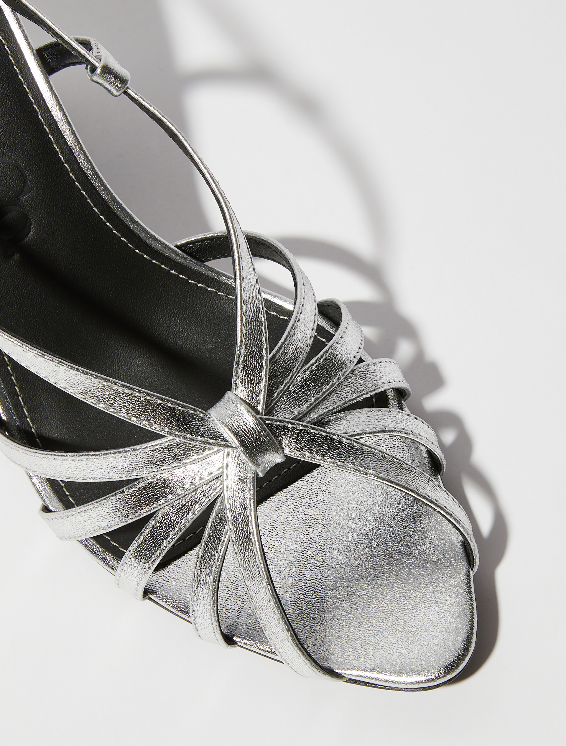 Laminated leather sandals - SILVER - MAX&Co. - 4