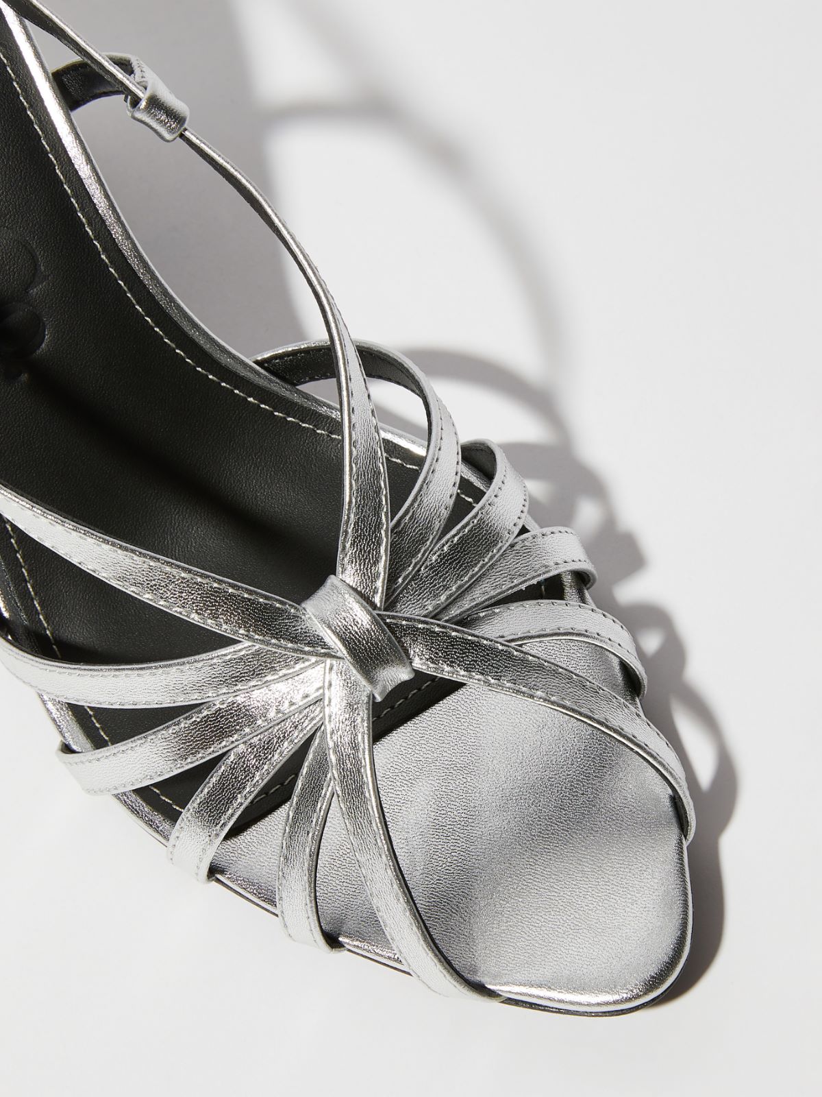 Laminated leather sandals - SILVER - MAX&Co. - 4