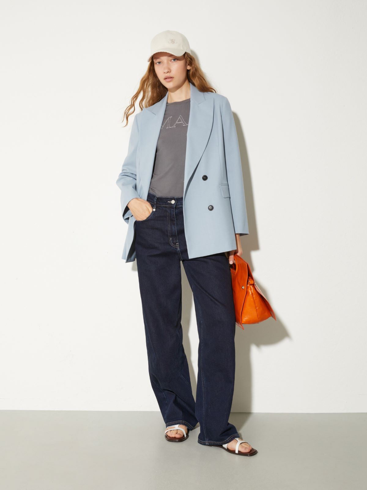 Flache Sandalen aus Leder - WEISS - MAX&Co. - 6