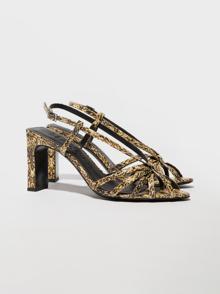 Python-print leather sandals - MAX&Co. - 2