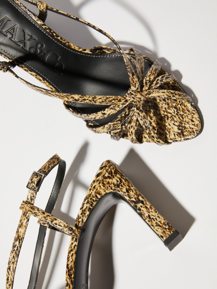 Python-print leather sandals - MAX&Co. - 3
