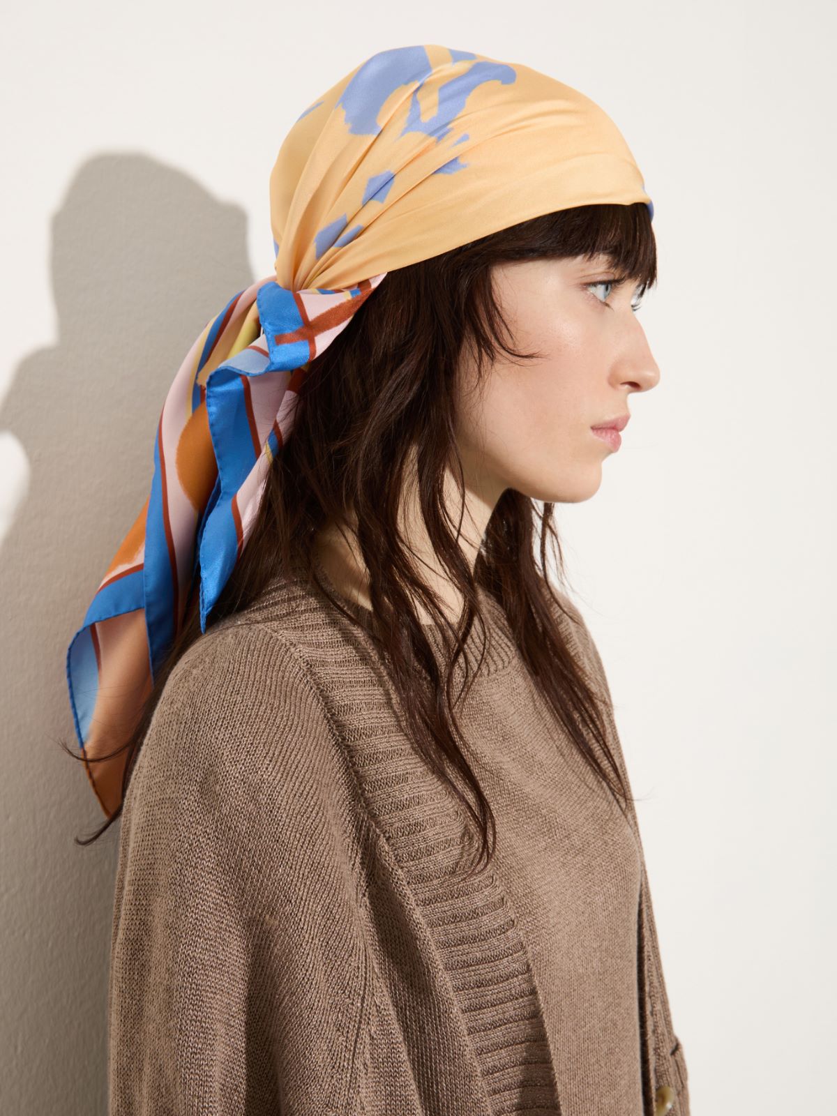 Floral silk-twill scarf - MULTICOLOUR - MAX&Co.