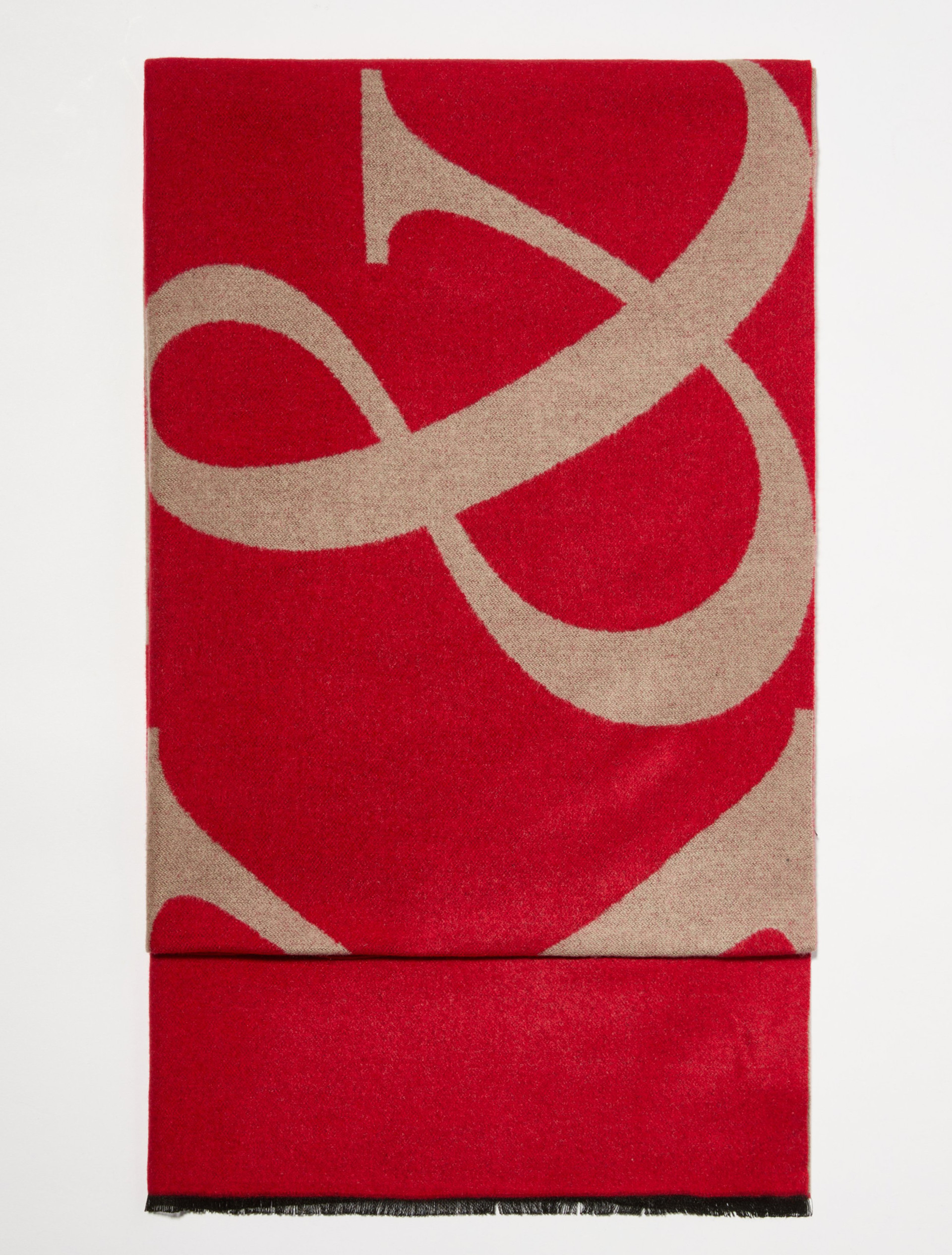 Jacquard stole, red | MAX&Co. Jacquard stole - RED - MAX&Co. - 3